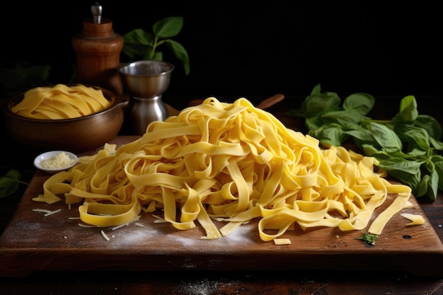 Tagliatelle Di Pasta Italiana