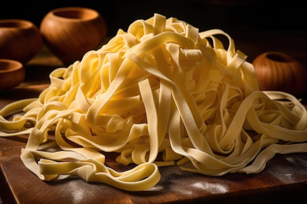 Tagliatelle Di Pasta Italiana