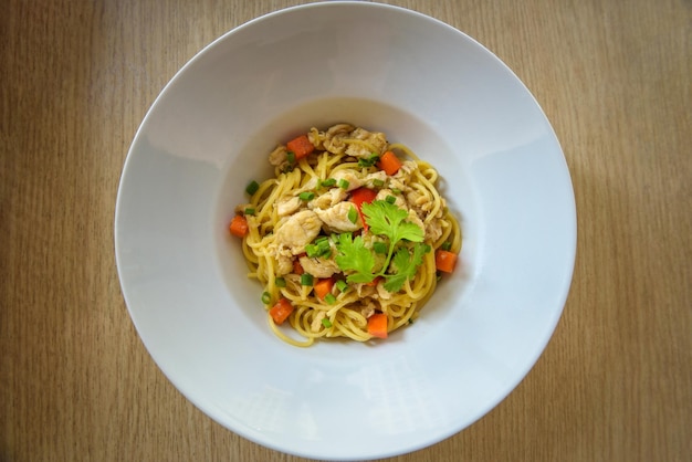 Tagliatelle saltate in padella con pollo