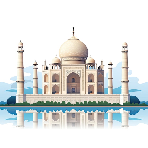 Taj Mahal ad Agra, India Illustrazione vettoriale