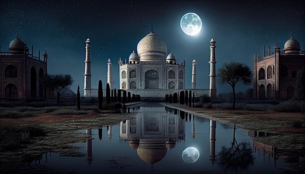 Taj Mahal nel paese di Agra