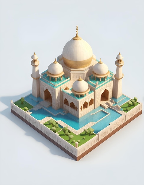 Taj Majal isometrico 3D