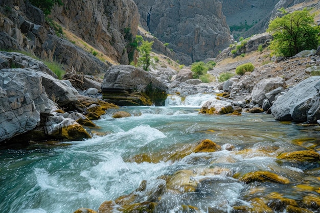 Tajikistan Fann Monti in estate bellissimo paesaggio montuoso
