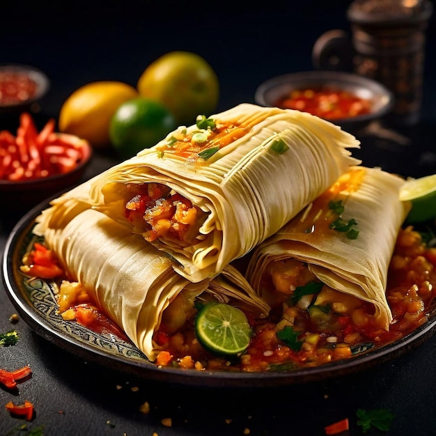Tamales cibo messicano