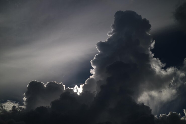 Photo tampilan sudut rendah dari langit berawan
