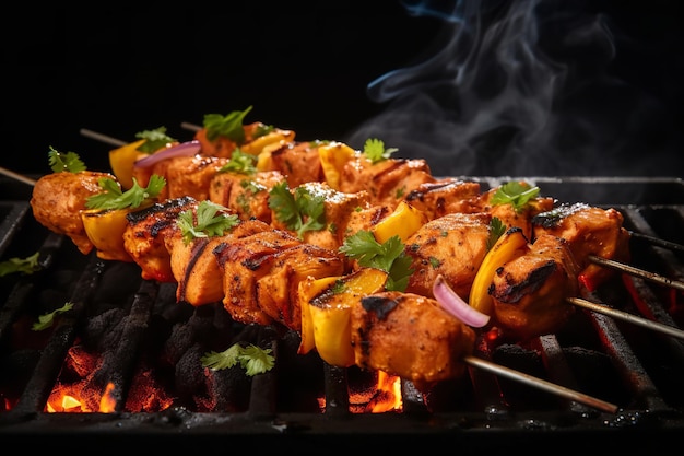 Tandoori Grilled Skewers con sapori affumicati