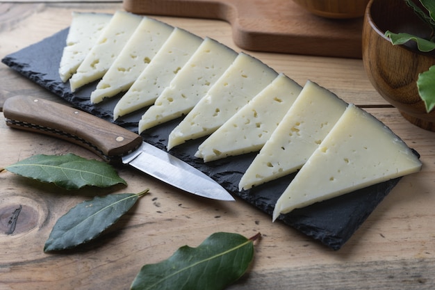 Tapa di formaggio manchego fatta in casa