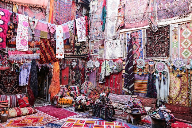 Tappeti tradizionali turchi a Goreme Nevsehir in Turchia