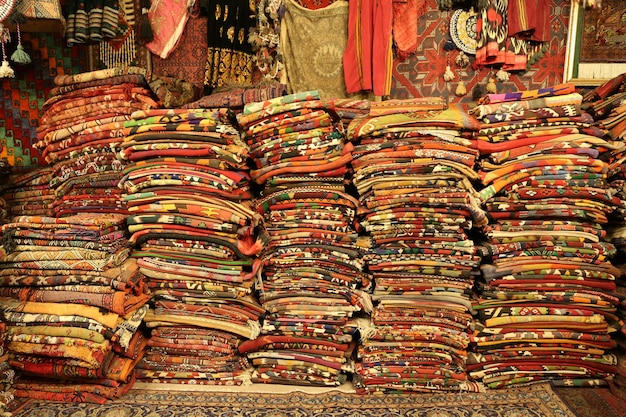 Tappeti tradizionali turchi a Goreme Nevsehir in Turchia