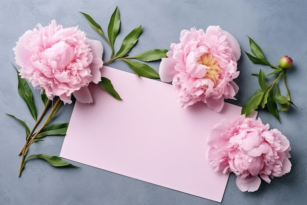 Tappeto floreale o carta da parati Bellissimo fiore di peonia rosa per catalogo o negozio online F Generative AI