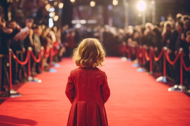 Tappeto rosso bambino Genera AI