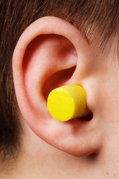 Tappo per le orecchie giallo
