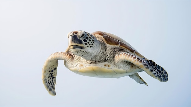 Tartaruga isolata su uno sfondo bianco