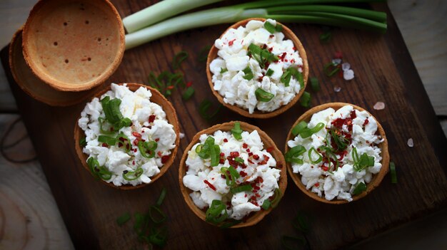 Tartellette di ricotta salata