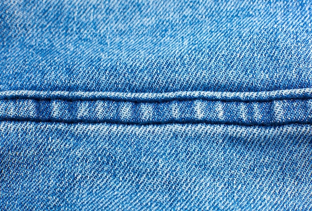 Tasca di materiale jeans hipster blu. Fondo di struttura del panno del denim.