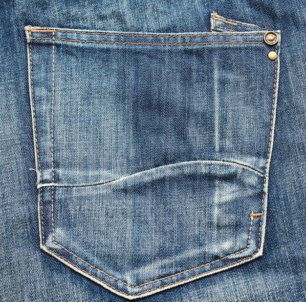 Tasca posteriore dei blue jeans