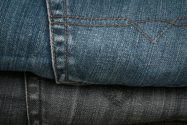 Tasca posteriore per jeans blu.