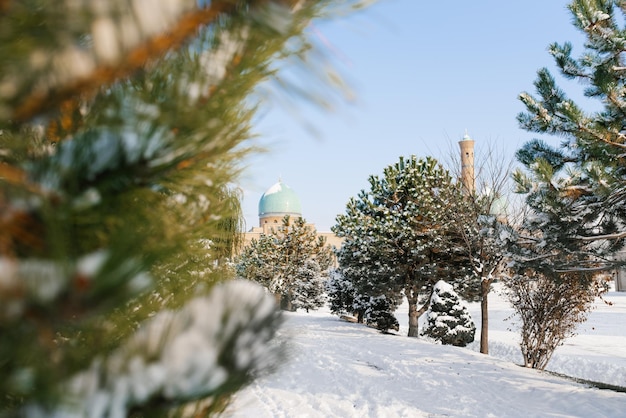 Tashkent Uzbekistan Dicembre 2020 Città Vecchia in inverno