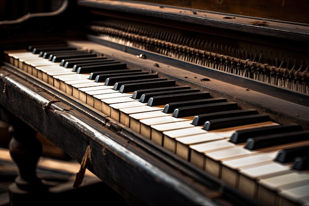 Tasti di un vecchio pianoforte