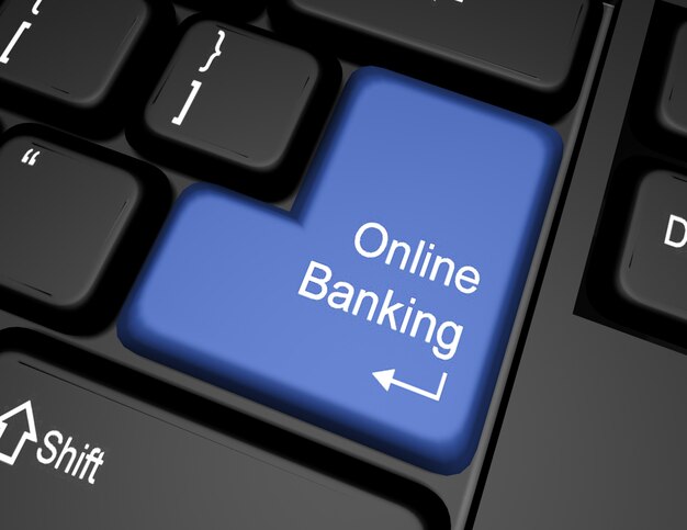 Tastiera 3D con pulsante di online banking