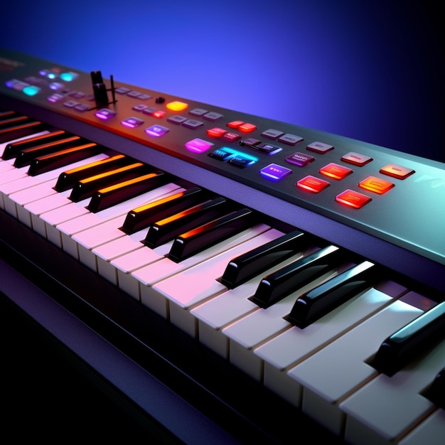 tastiere con luci colorate