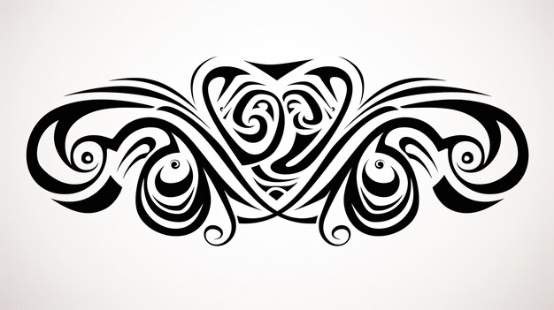 tatuaggio maori isolato su sfondo bianco