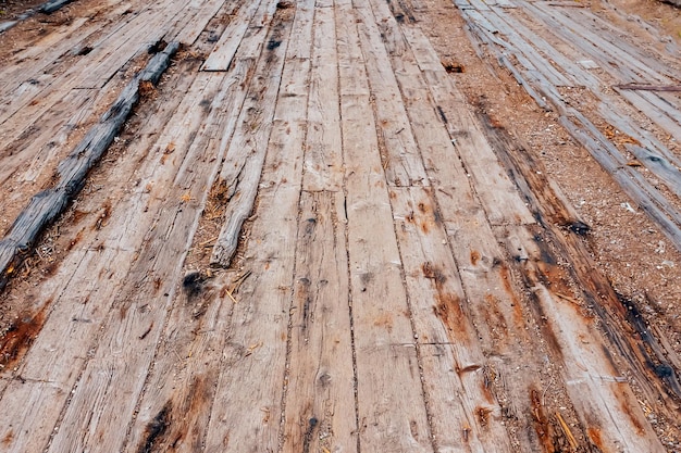 Tavole di legno superficie in legno strada Concetto modo