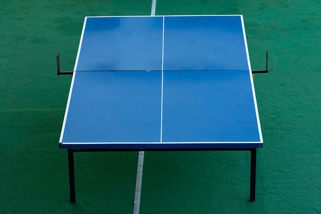 Tavolo da ping pong aperto blu per ping pong senza rete