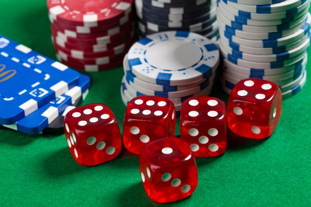Tavolo da poker verde