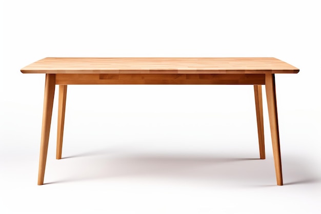 Tavolo di legno con due gambe sfondo bianco su una superficie bianca o trasparente sfondo trasparente PNG