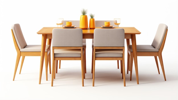Tavolo e sedia da pranzo moderni
