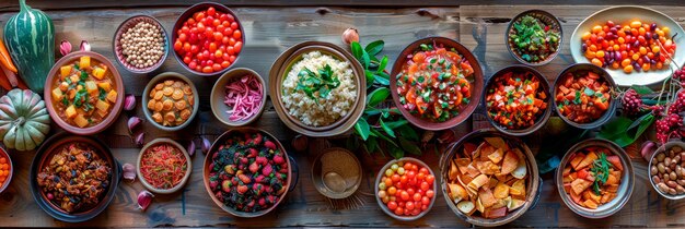 tavolo festivo messicano adornato con piatti come pozole mole e chiles en nogada