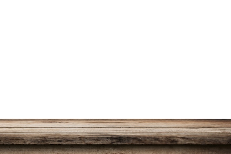 Foto tavolo in legno vuoto
