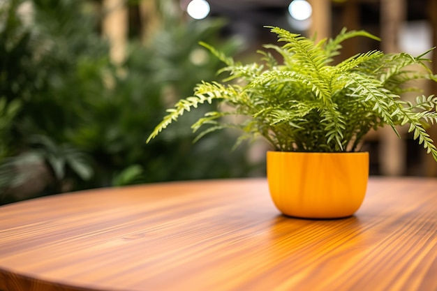 Tavolo Natures Superficie in legno con piante e alberi