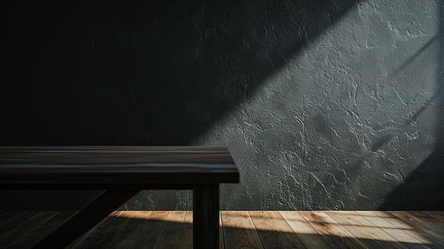 tavolo vuoto in marmo grigio con pietra di cemento nera scura Ai Generative
