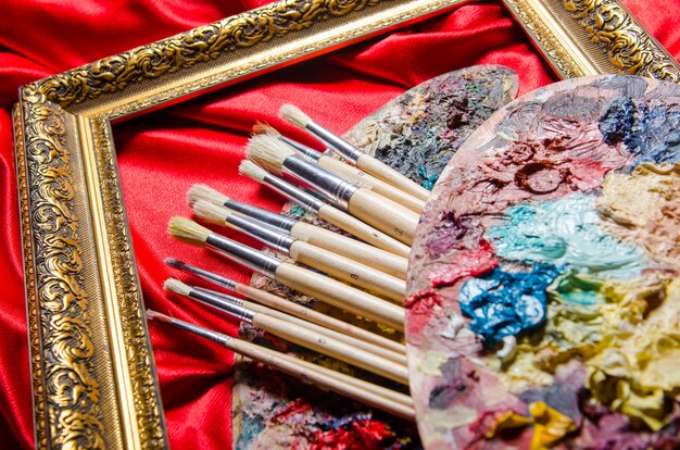 Tavolozza dell&#39;artista nel concetto di arte