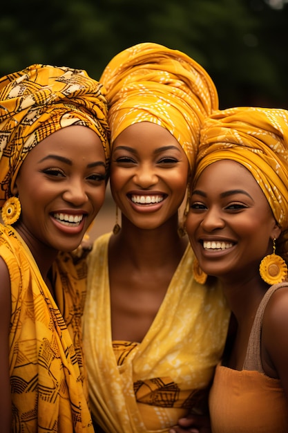 Tavolozza estiva in oro per matrimoni africani