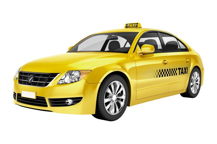 Foto taxi 3d png clipart veicolo di auto giallo su sfondo trasparente