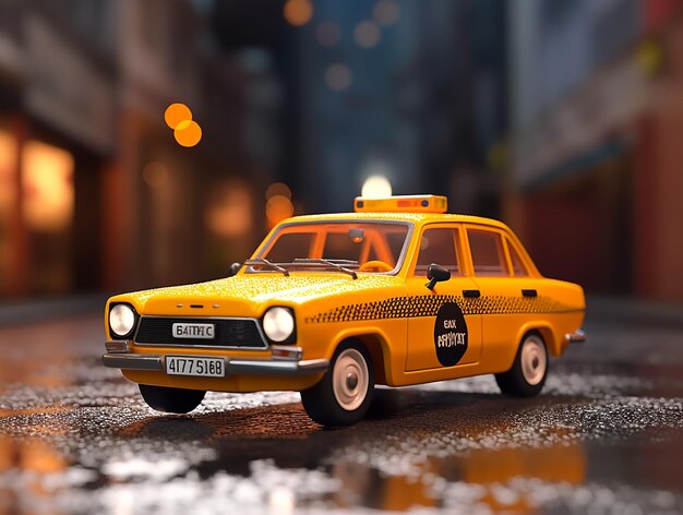 Taxi Car Die Cast Toy generato dall'IA