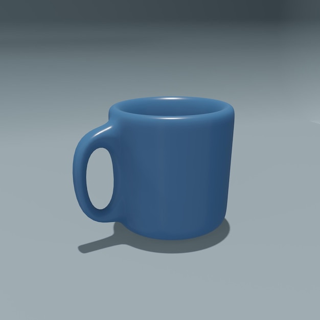 Tazza da caffè blu Modello 3D