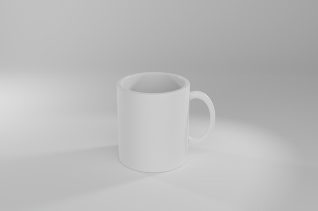 Tazza da caffè in ceramica sul rendering 3d