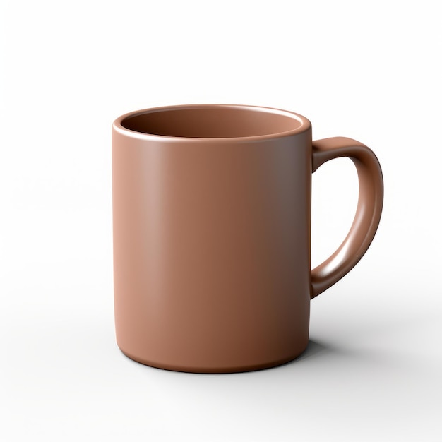 Tazza da caffè marrone ad alto dettaglio Mock Up con mano quadrata