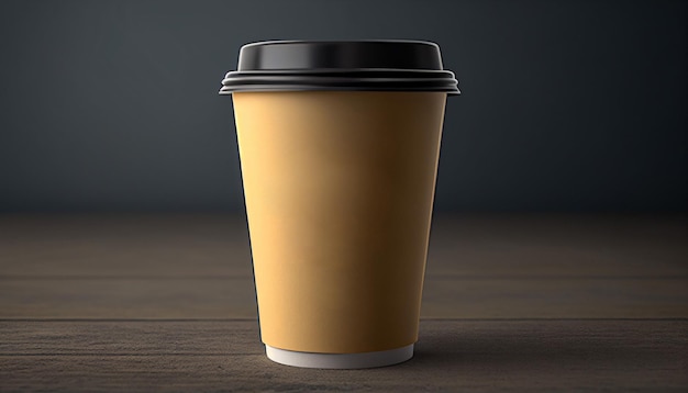 Tazza da caffè Mockup rendering 3d IA generativa