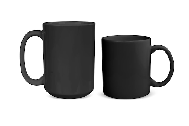 Tazza da caffè nera Mockup 11 e 15 oz