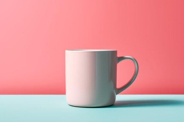 Tazza da caffè o tè su sfondo pastello Illustrazione AI generativa