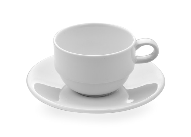 Tazza da caffè su sfondo bianco