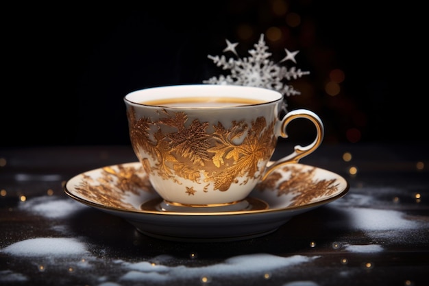 Tazza da tè o caffè natalizia Decorazione per bevande Genera Ai