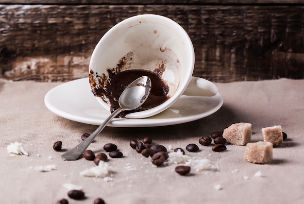 Tazza di caffè bevuto