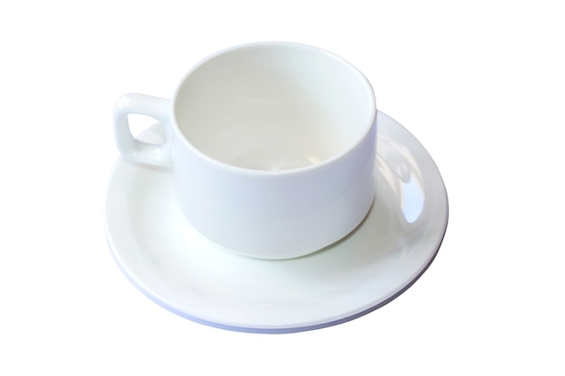 Tazza di caffè bianco isolata