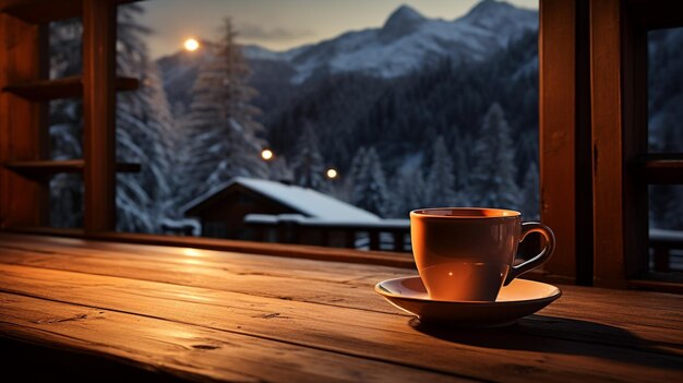 tazza di caffè caldo e fumante